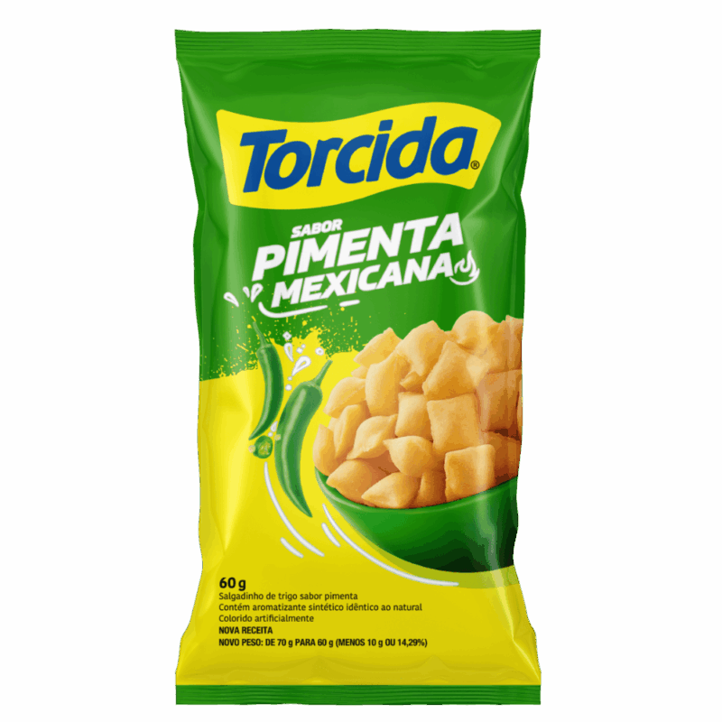 SALGADINHO TORCIDA PIMENTA MEXICANA 60G