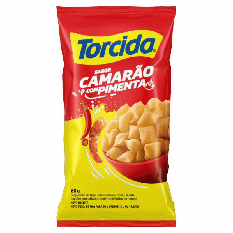 SALGADINHO TORCIDA CAMARAO C/PIMENTA 60G