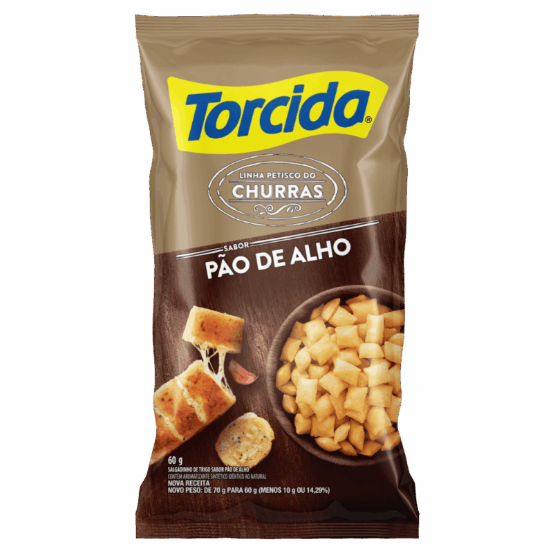 SALGADINHO TORCIDA PAO DE ALHO 60G